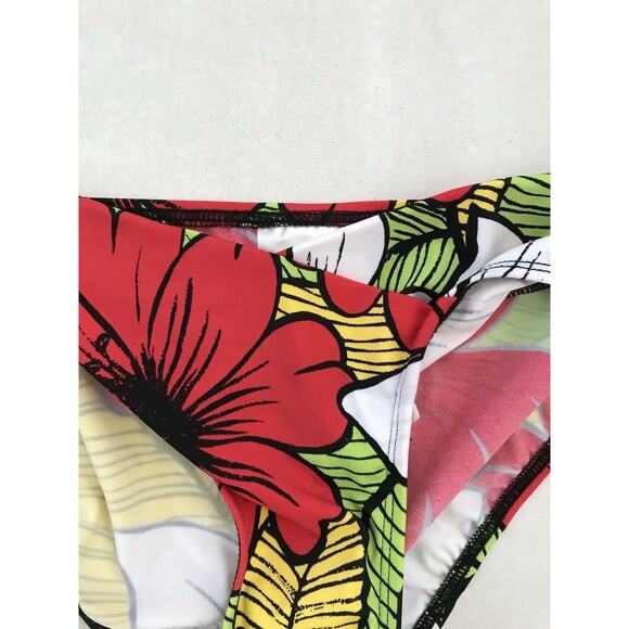 Carabella Collection Vintage Swim Jamaican Splash Floral Bikini Bottom Swimwear - Picture 2 of 6
